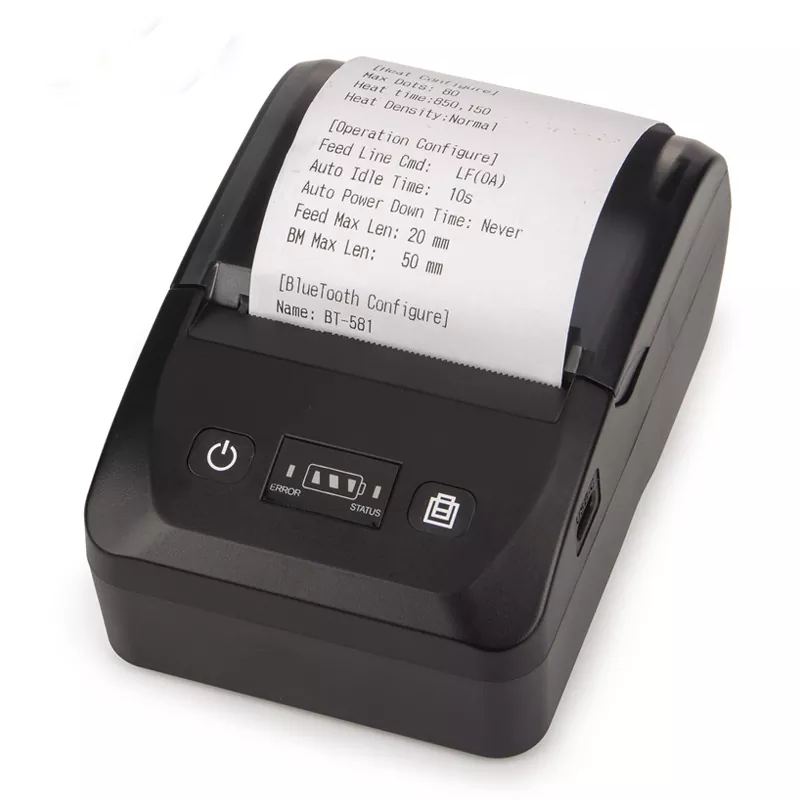 Printer Penerimaan Portabel Bluetooth Termal 58mm